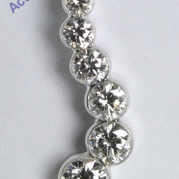 18K White Round Stone Diamond Pendant 0.8 Ct G Vs C19000121 - Picture 2 of 2